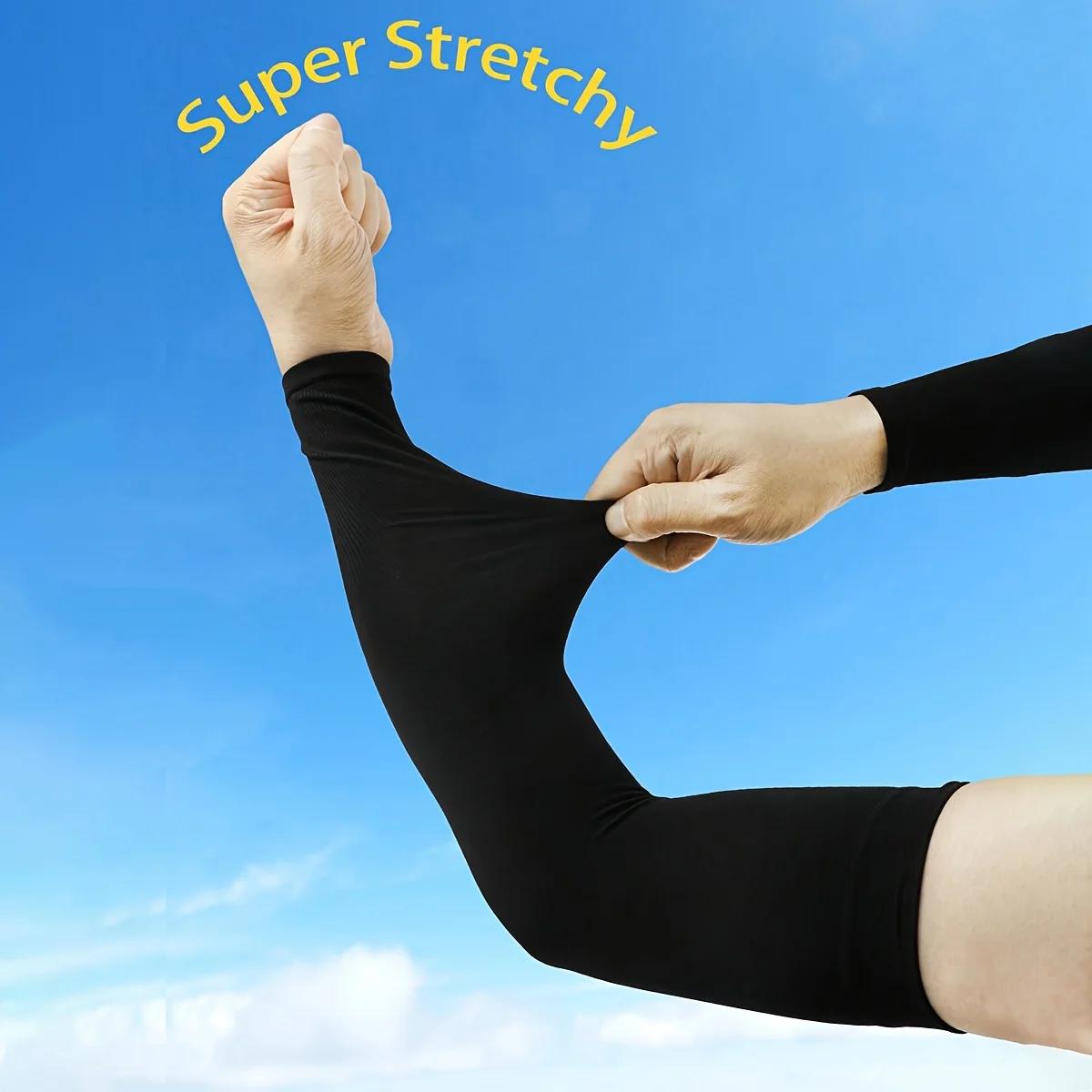 

Women s Summer Arm Sleeves - Solid Color, Elastic Fit,Sun Protection, Sweat-Absorbent, Casual Outing Accessory, Casual Armwear