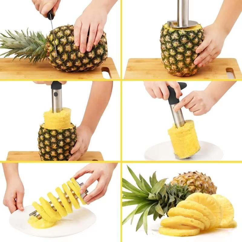 Stainless Steel Pineapple Slicer Corer Pineapple Extractor Spiral Pineapple Peeler Simple Kitchen Tool