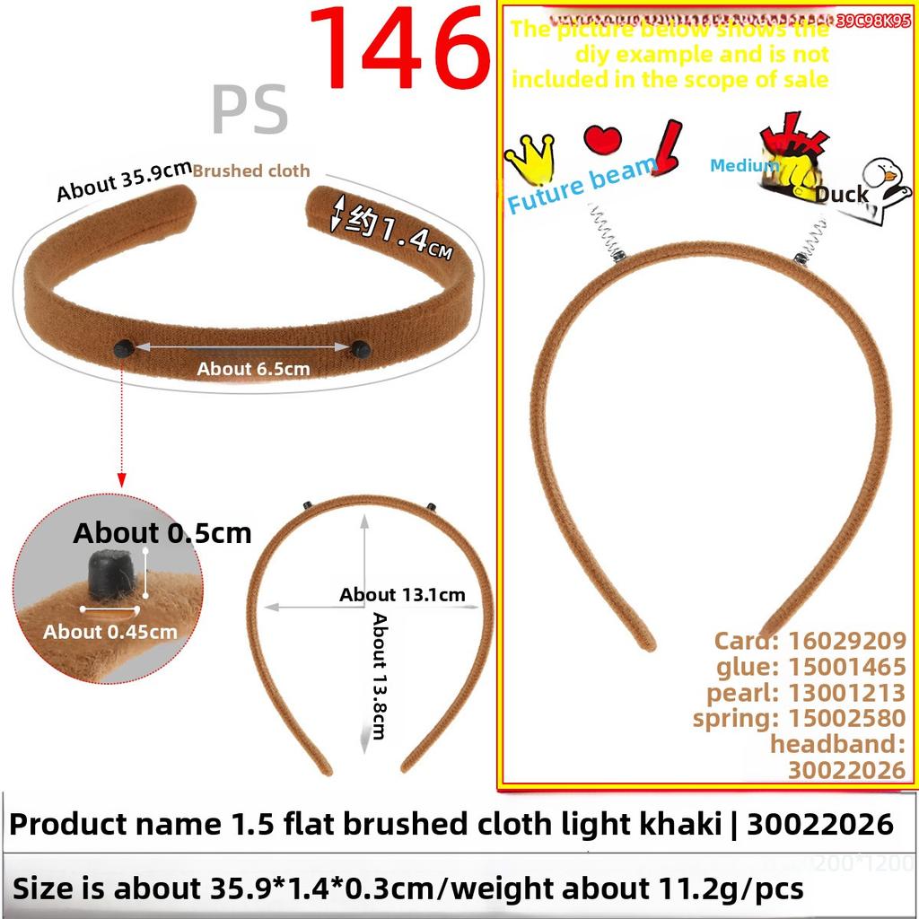 Wide Brushed Fabric Hair Band Headband Headband Hair Accessory Festival Plastic Fabric Hair Pressing Accessory