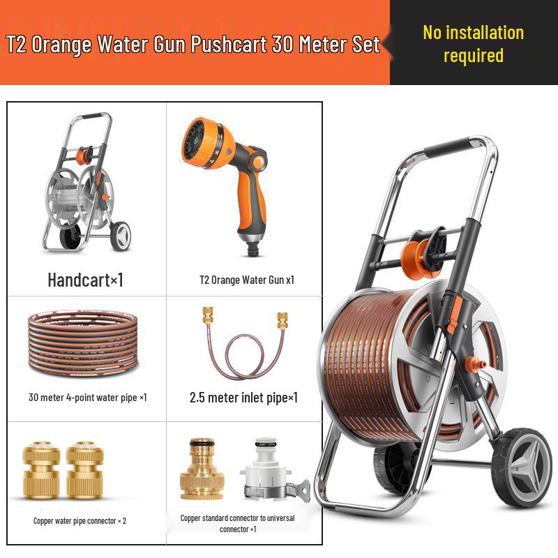 High-Pressure Metal Hose Reel for Car Wash & Garden Watering