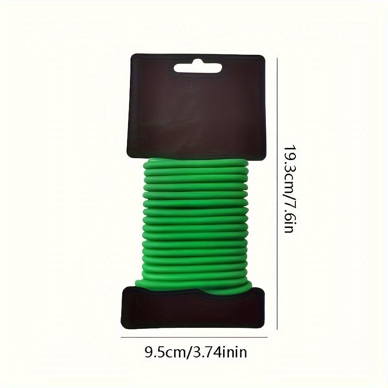10m Gardening Cable Ties Plant Twine Green Flexible Bendy Garden Support Wire Cable Tie Reusable Rubber Coated Steel Wire