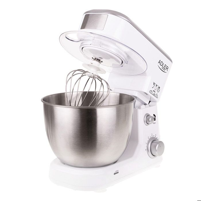 Robot pâtissier boulangerie cuisine ménager multifonction bol 4l adler ad4216 1000w blanc 34278