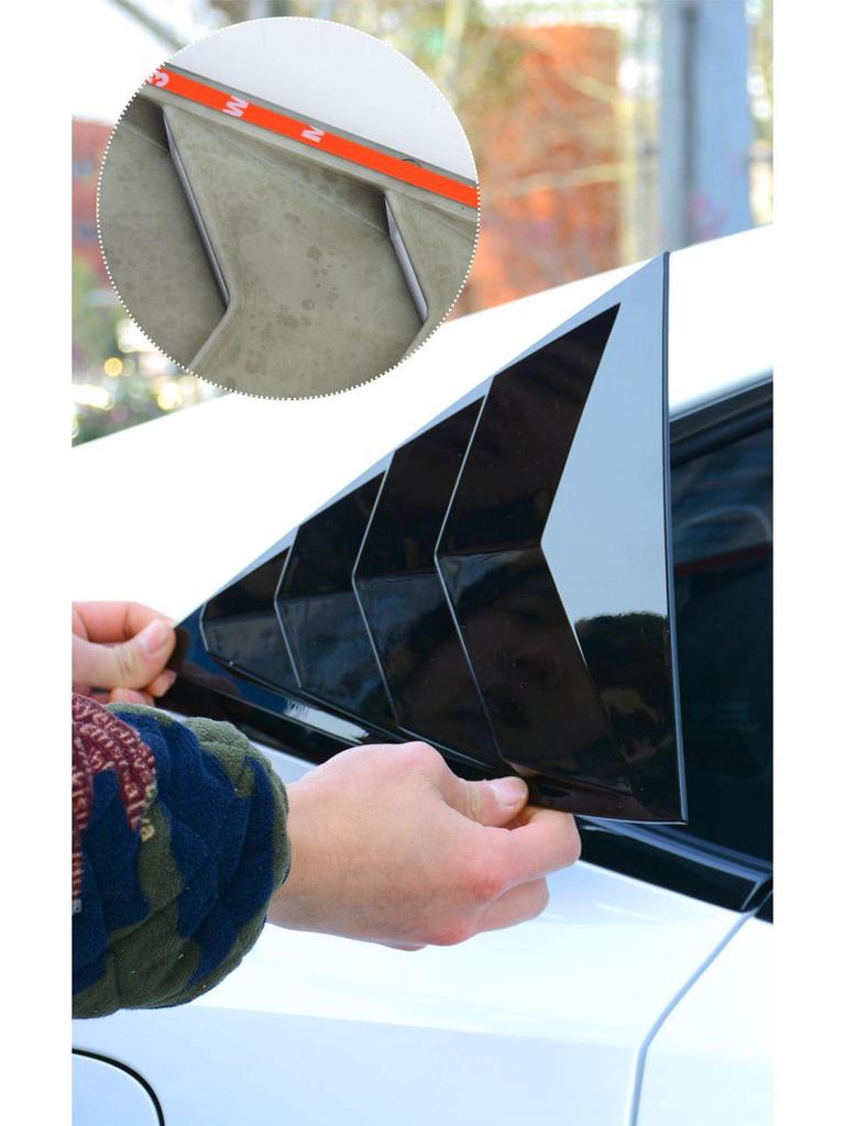Deep Blue L07 Rear Triangle Glass Window Trim - Exterior Decoration Accessory