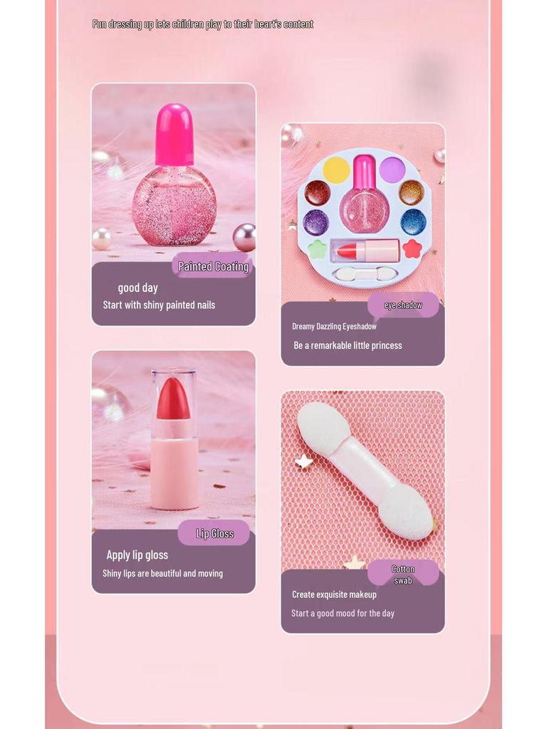 Children's Lipstick Toy Set: Makeup Box for 3-6 Year Old Girls