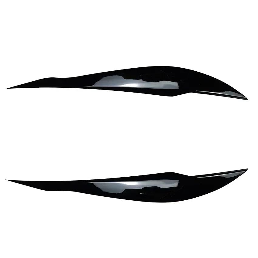 

2pcs Car Headlight Eye Lid Covers ABS Carbon Headlight Lamp Eyebrows Trim Stickers for BMW 3 Series F30 F31 318i 320i 2012-2018 Gloss Black