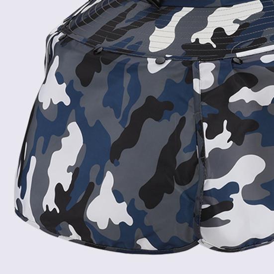 Camouflage Print Sun Hat Wide-Brimmed Shawl Fishing Hat with Dual-Power Fan Design 3 Gear Adjustable UV-Protection Outdoor Hat