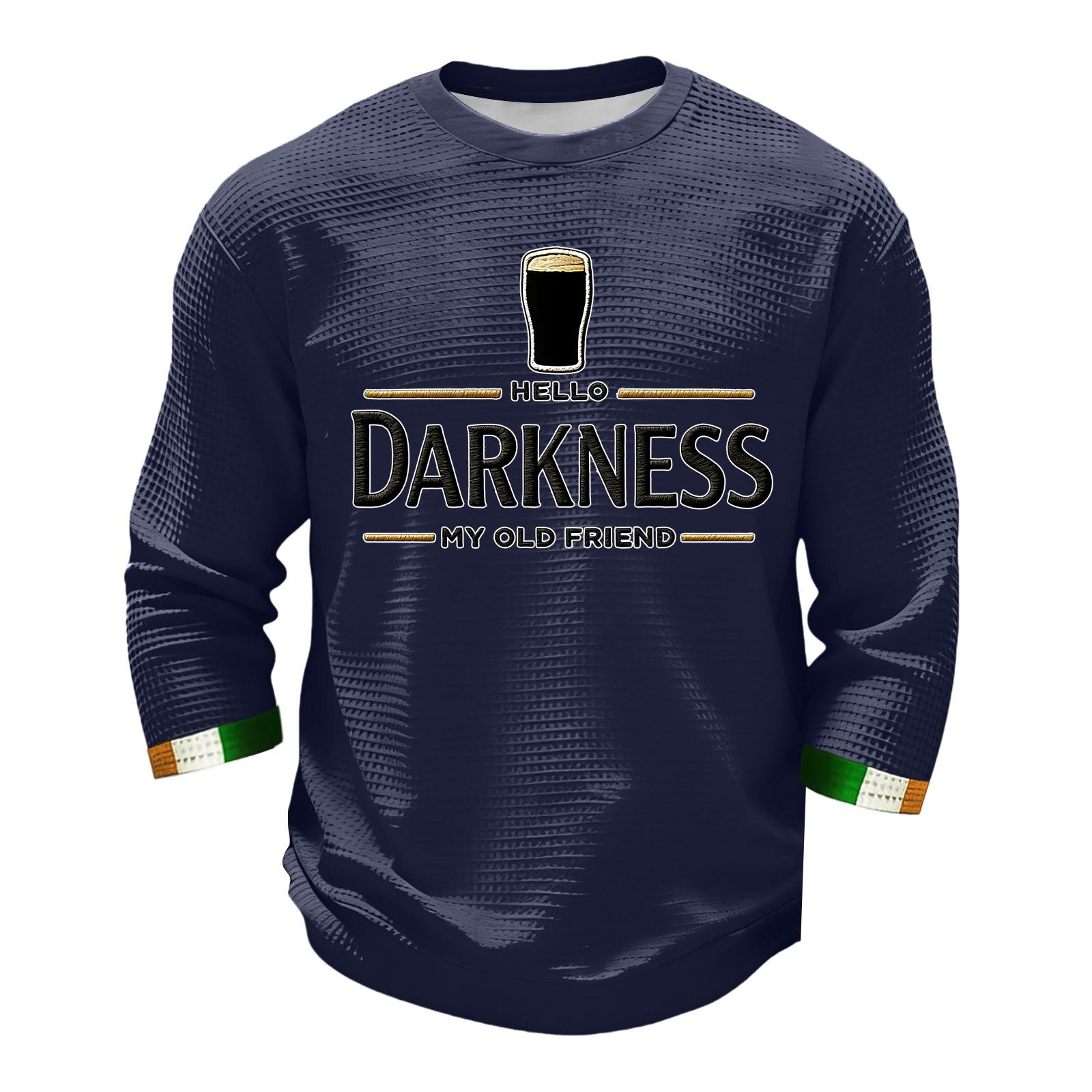 

Men s Fashion Long Sleeve T-Shirt St. Patrick s Day Shirt XXXXXL Темно-синій