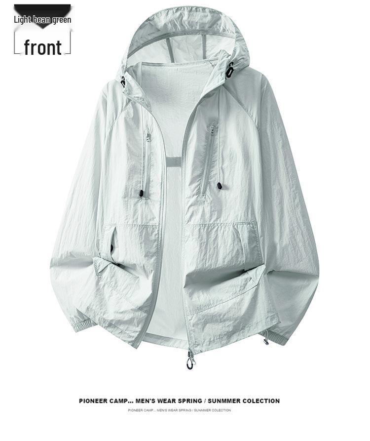 Unisex UPF50+ Ice Silk Sun Protection Hooded Jacket - Lightweight, Breathable, Summer Outerwear
