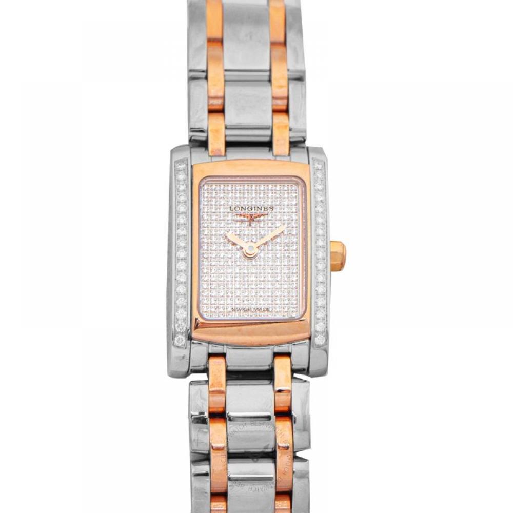 

Longines Dolce Vita Quartz Diamond Dial 18kt Rose Gold Ladies Watch