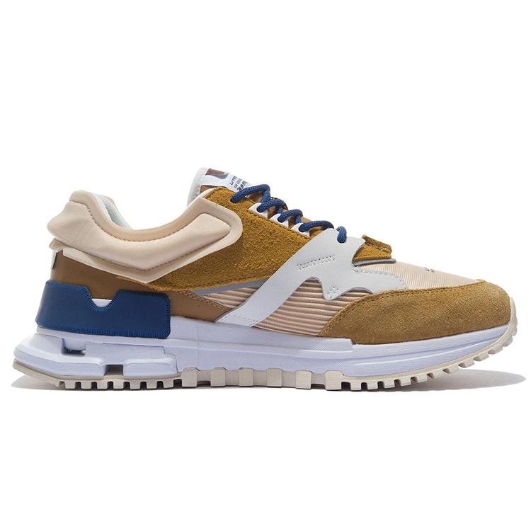 Li Ning 001 Ingenuity Cushioning Slip Resistant Abrasion Resistant Low top Casual Shoes Men's Bone Brown AZGS007-2