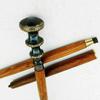 Antique Brass Designer Solid Round Knob Head Handle Brass Wooden Walking Stick