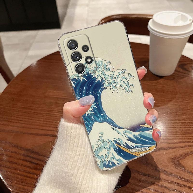 Katsushika Hokusai Art Great Wave For Samsung Galaxy A55 Case A54 A52 A53 A15 A14 A13 A21S A23 A51 A34 A35 A33 A32 A72 A71 Cover