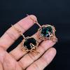 Dico Glass Earrings Gemstone Jewelry, 999 Copper Wire Wrapped Earrings, Handmade Beautiful Jewelry Earrings