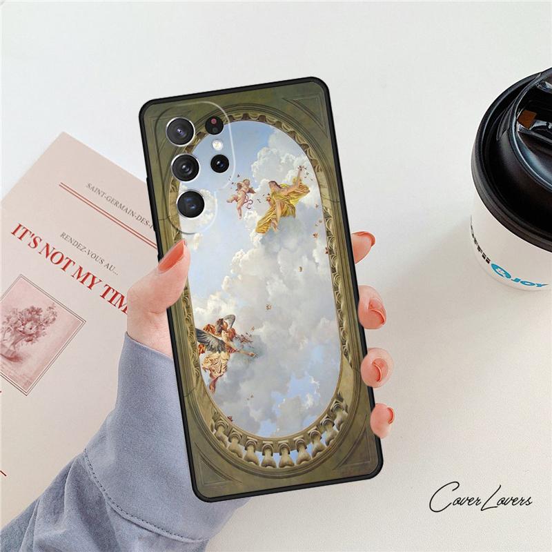 Renaissance Art Painting Phone Case For Samsung Galaxy S24 S25 S23 S22 Ultra Note 10 20 Plus S20 S21 FE Cover
