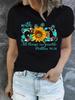 Übergröße Mit Gott Druck T-Shirt Kurzarm Rundhalsausschnitt Lässiges Oberteil Für Sommer Frühling Unisex Kleidung