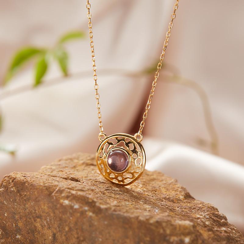 S925 Sterling Silber 18K Naturfarbe Schatz Ohrringe Leichter Luxus Premium Nische Original Design Ohrringe Neue Chinesische Ohrringe