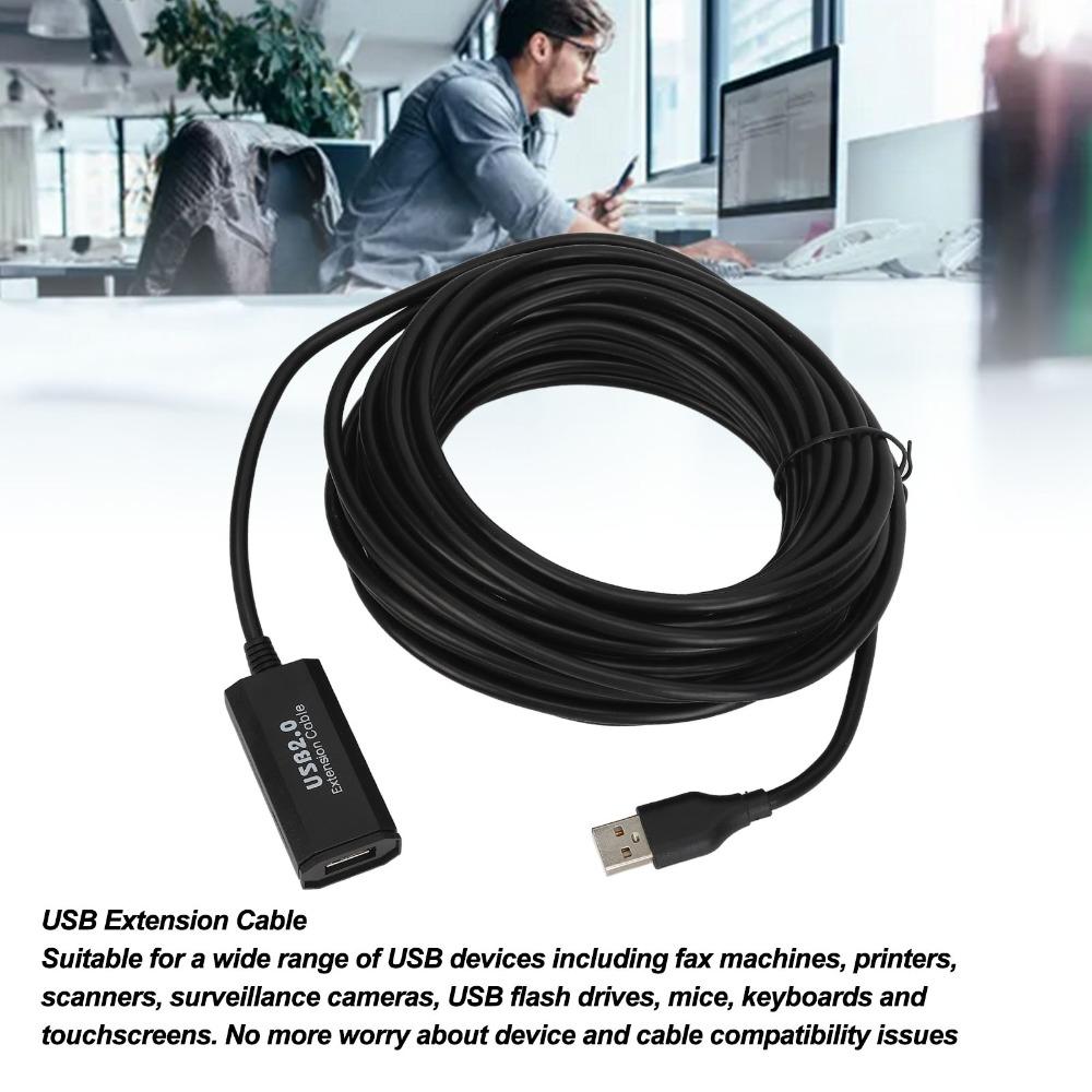 High Performance Active USB Extender Stable Connection USB Active Extender Cord  Gaming Setup