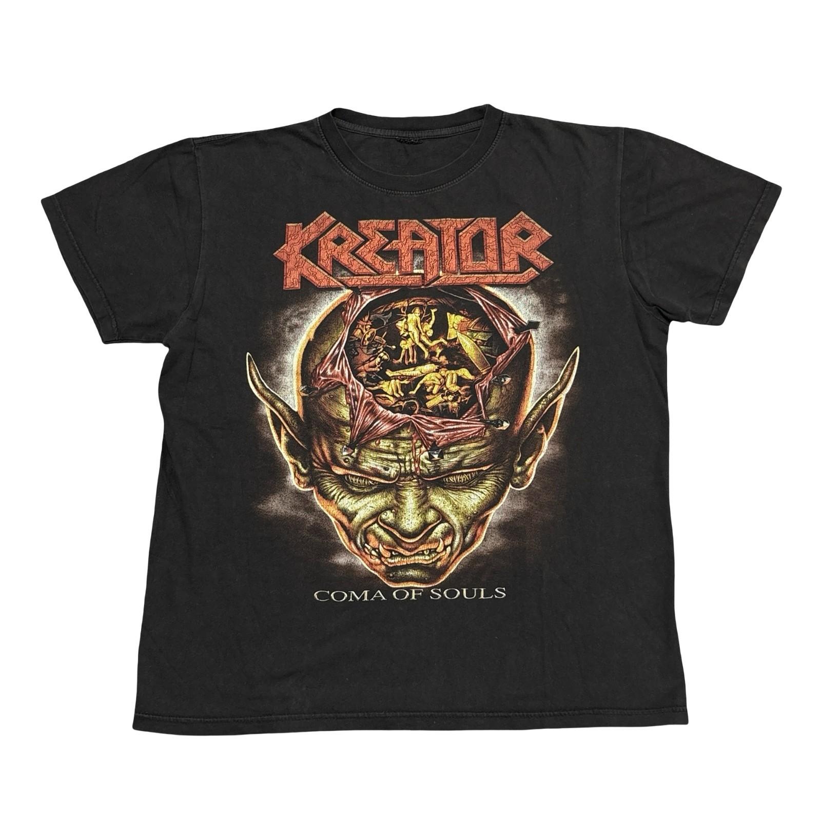 Vintage Kreator Shirt XL Black Tour Concert Thrash Metal Band Tee Sodom Exodus Unisex T-Shirt S