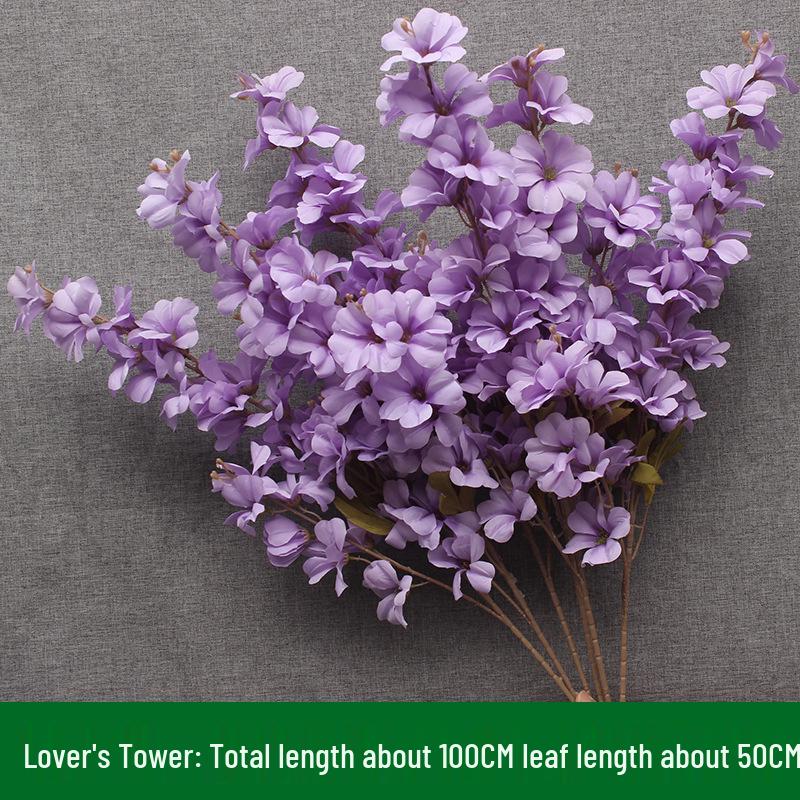 10-Piece Purple Floral Artificial Flower Set for Wedding and Aisle Decor