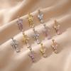 Elegant Dangled Belly Ring Zircon Curved Barbell Daily Butterfly Navel Piercing  Seaside
