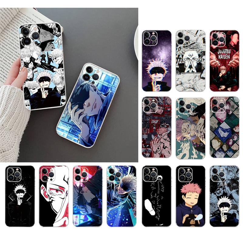 Phone Case For Iphone 17 Pro Max Air 16 15 14 13 Pro Max 15 16 Pro 15Plus Anime Jujutsu Kaisen Yuji Itadori Satoru Gojo