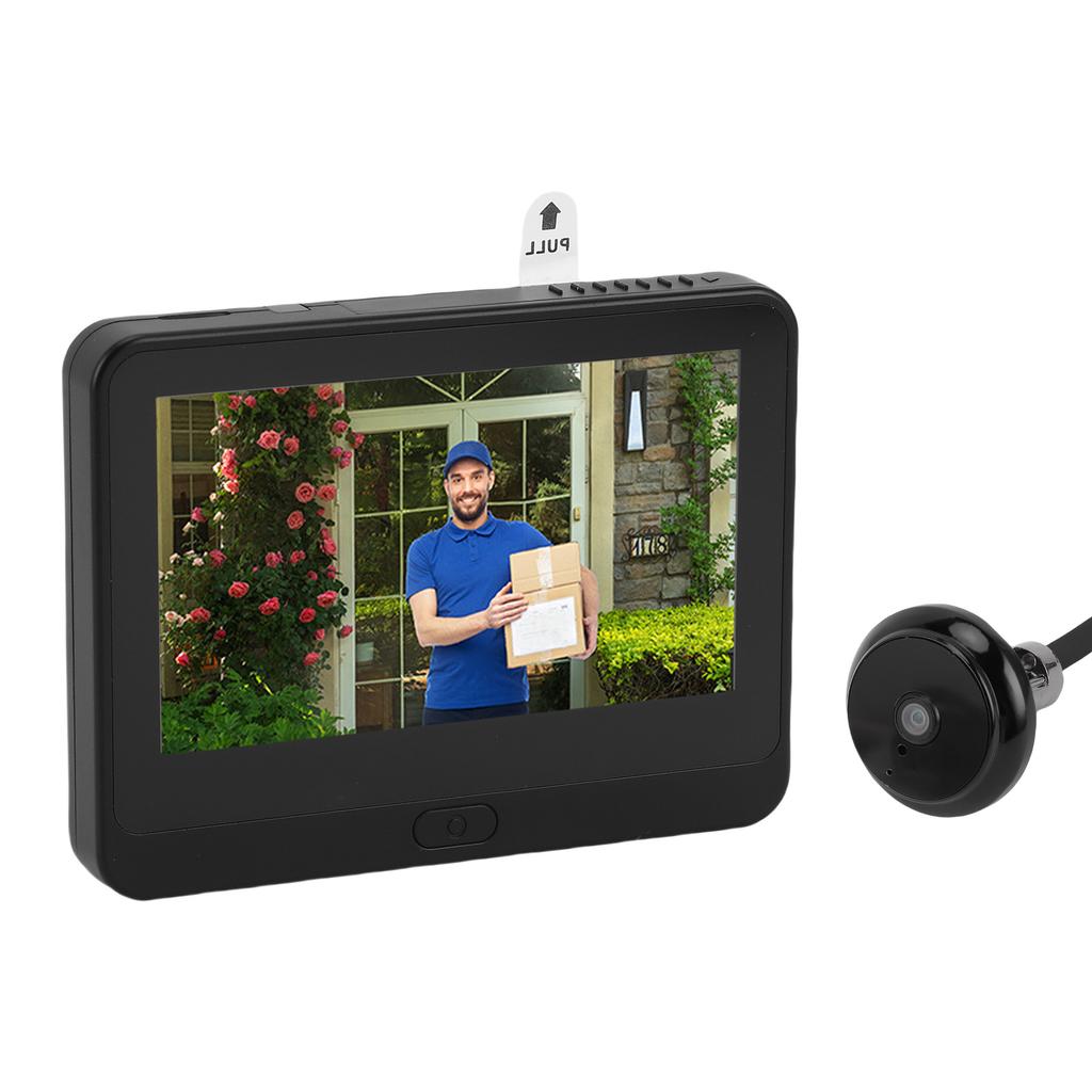 Türspionkamera 1080P 4,3-Zoll Farb-LCD-Bildschirm 2-Wege-Gegensprechanlage PIR-Personenerkennung Digitaler Türspion für Zuhause
