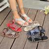 New Crystal Wedge Gladiator Sandals Women Summer Elastic Band Open Toe Sandals Plus Size Casual Beach Shoes for Woman
