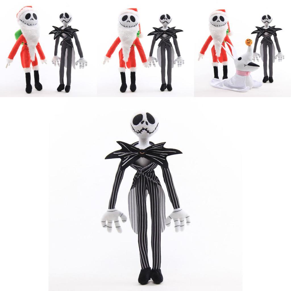 Adorables Peluches de Jack Skellington y Jack Santa de Pesadilla Antes de Navidad