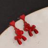 Fashion Jewelry New Year Horse Earrings Cartoon Horse Horse Drop Earrings  Party