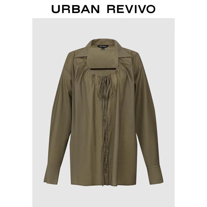 Women s Loose Long Sleeve Tied Blouse M-L