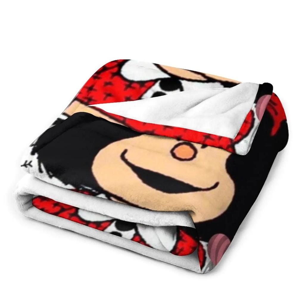Love, Love and Mafalda Surrounded by Hearts Throw Blanket Flannel Fabric Nap Blanket Blankets and Throws Fashion Sofa Blankets
