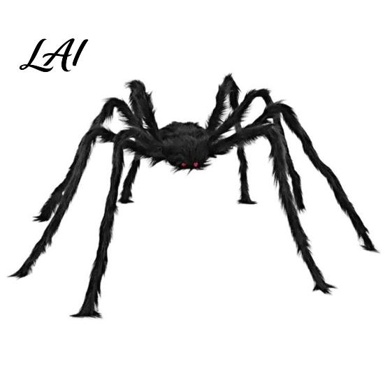 Scary Halloween Decor Realistic Spider Decoration Large Fake Furry with Red Soft Stuffed Eyes for Outdoor Indoor Yard Home Party Haunted House Plush