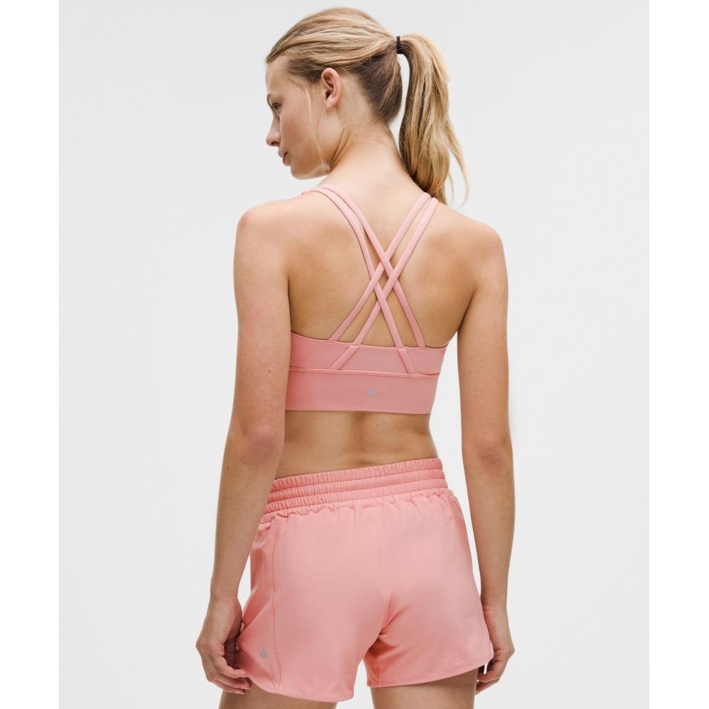 Lululemon Energy Longline Bra  MeDium Support  B D Cups Tea Rose