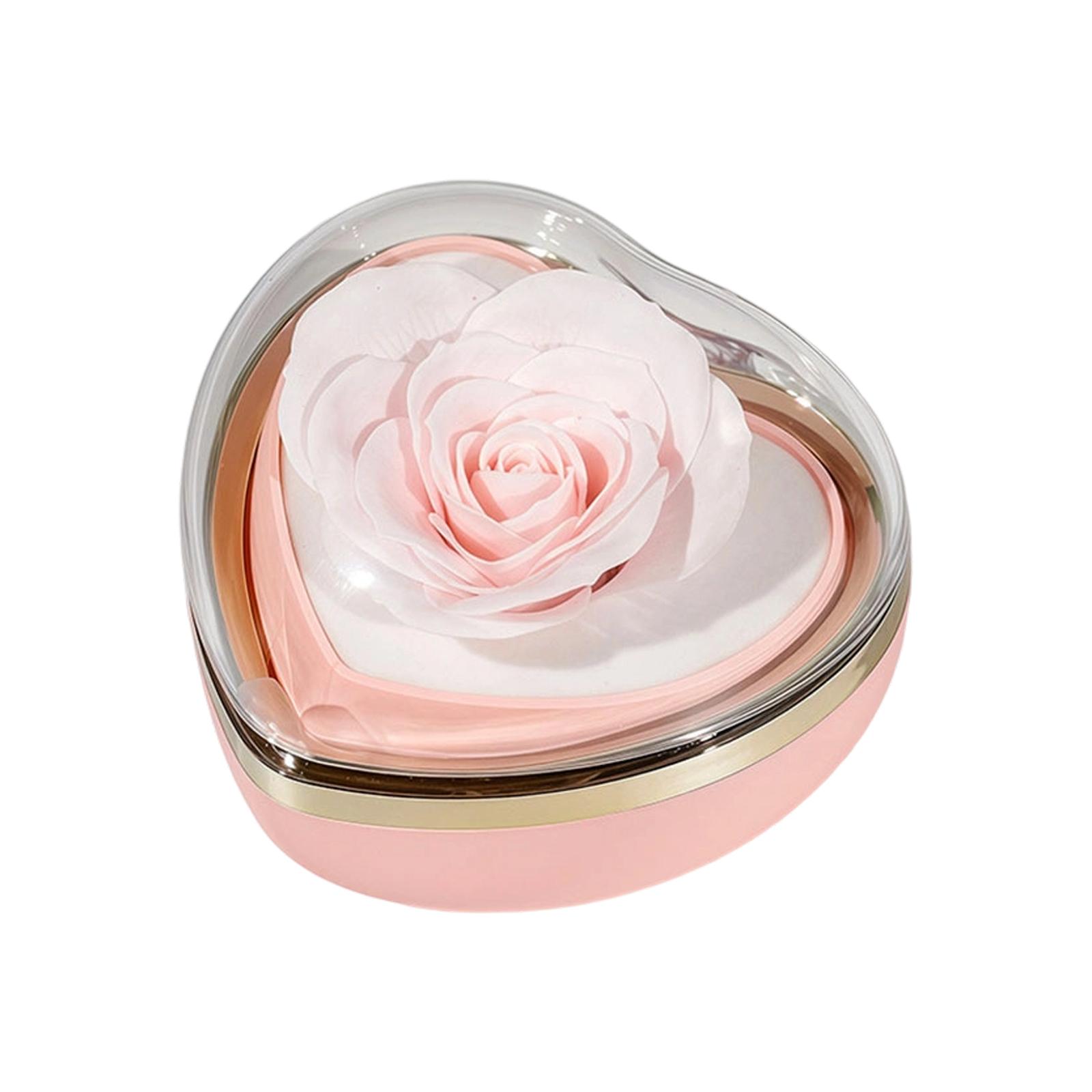 Automatic Flip-up Heart-shaped Rose Gift Box, Ring Pendant Jewelry Box, Necklace Box One Size