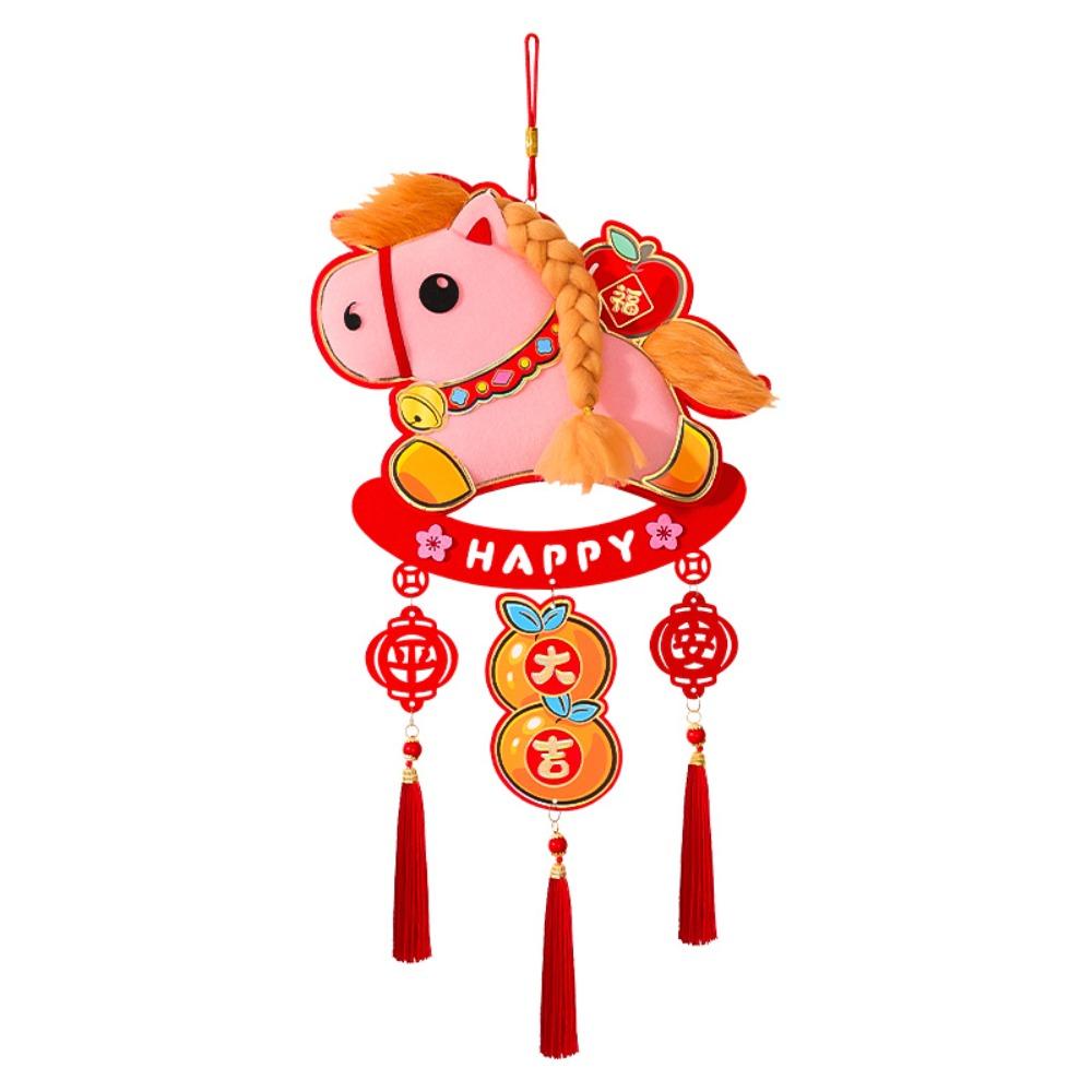Traditional Spring Festival Door Decoration Horse Year Hanging Ornaments Party Decoration