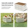 Jingdong JZ 48L Outdoor Foldable Storage Box with Wooden Lid
