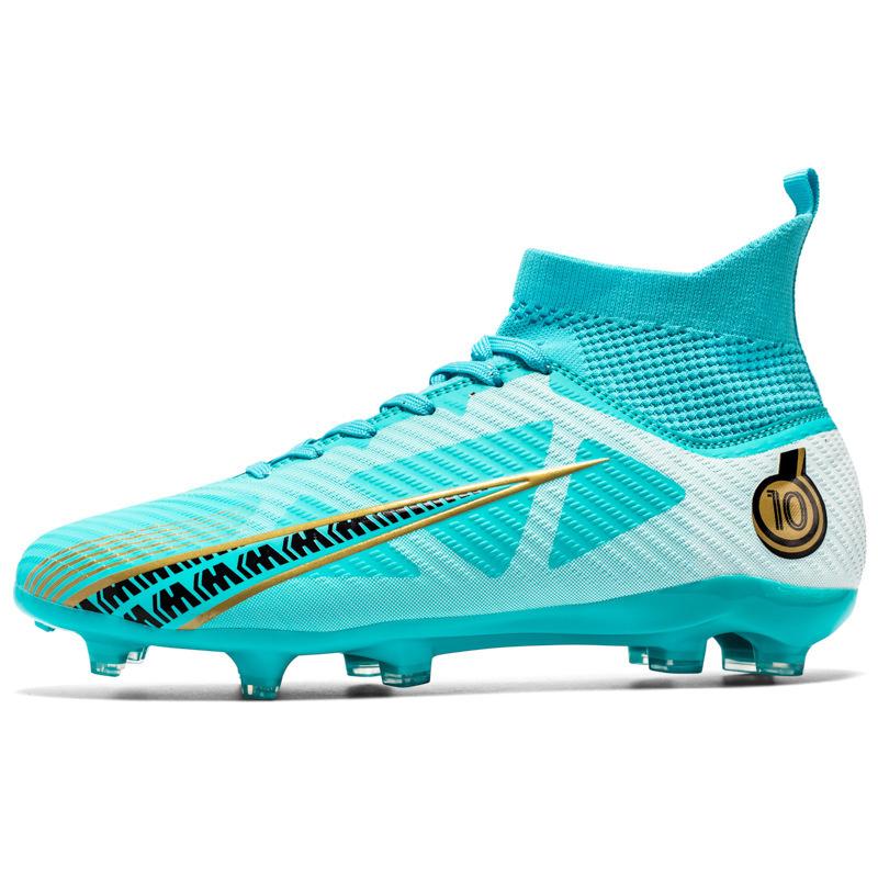 Football Shoes Men's High Top AG Long Nails Lawn TF Shredded Nails Youth Student Adult Game Training Sneakers