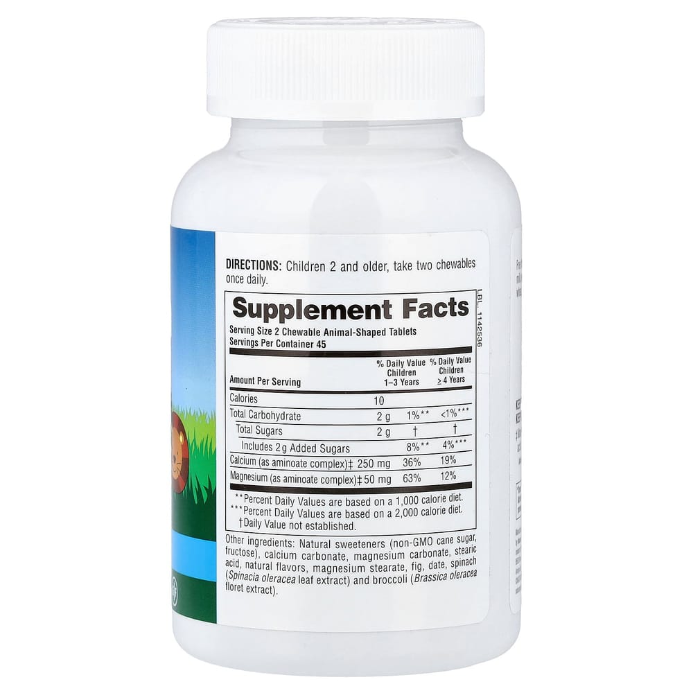 Nature's Plus Calcium Children's Chewable Supplement, Vanilla Sundae Flavor, 90 Tablets