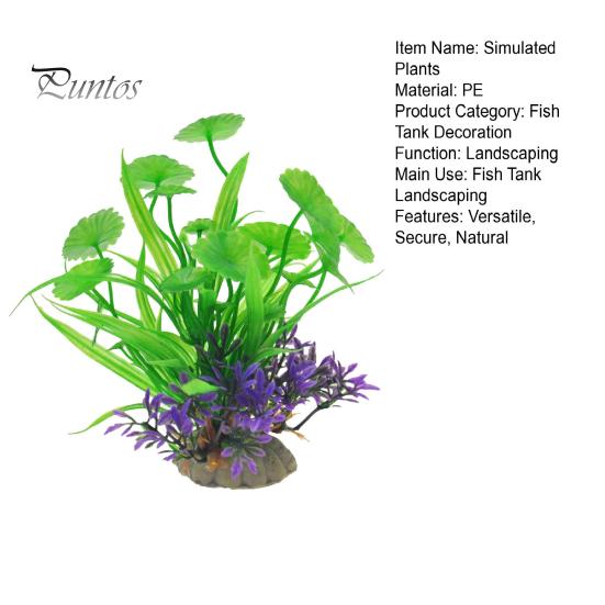 Artificial Aquatic Plants Fade-resistant Simulation Plastic Hydroponic Grass Vibrant Aquarium Landscape Decor for Fish Reptile Tanks
