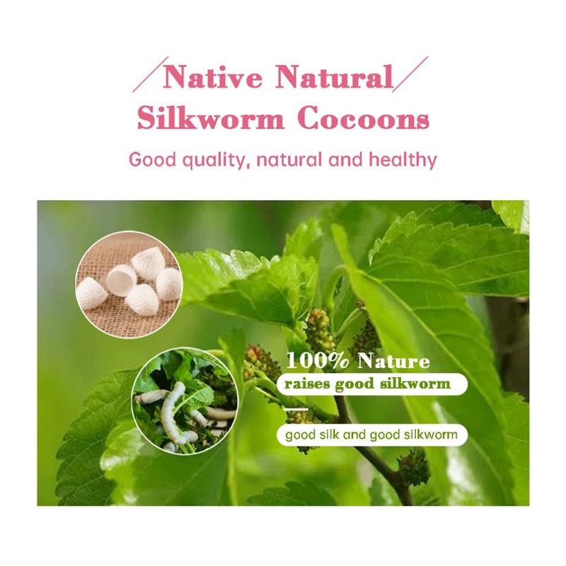 Organic Natural Silk Cocoons Face Cleanser Silkworm Balls Scrub Purifying Acne