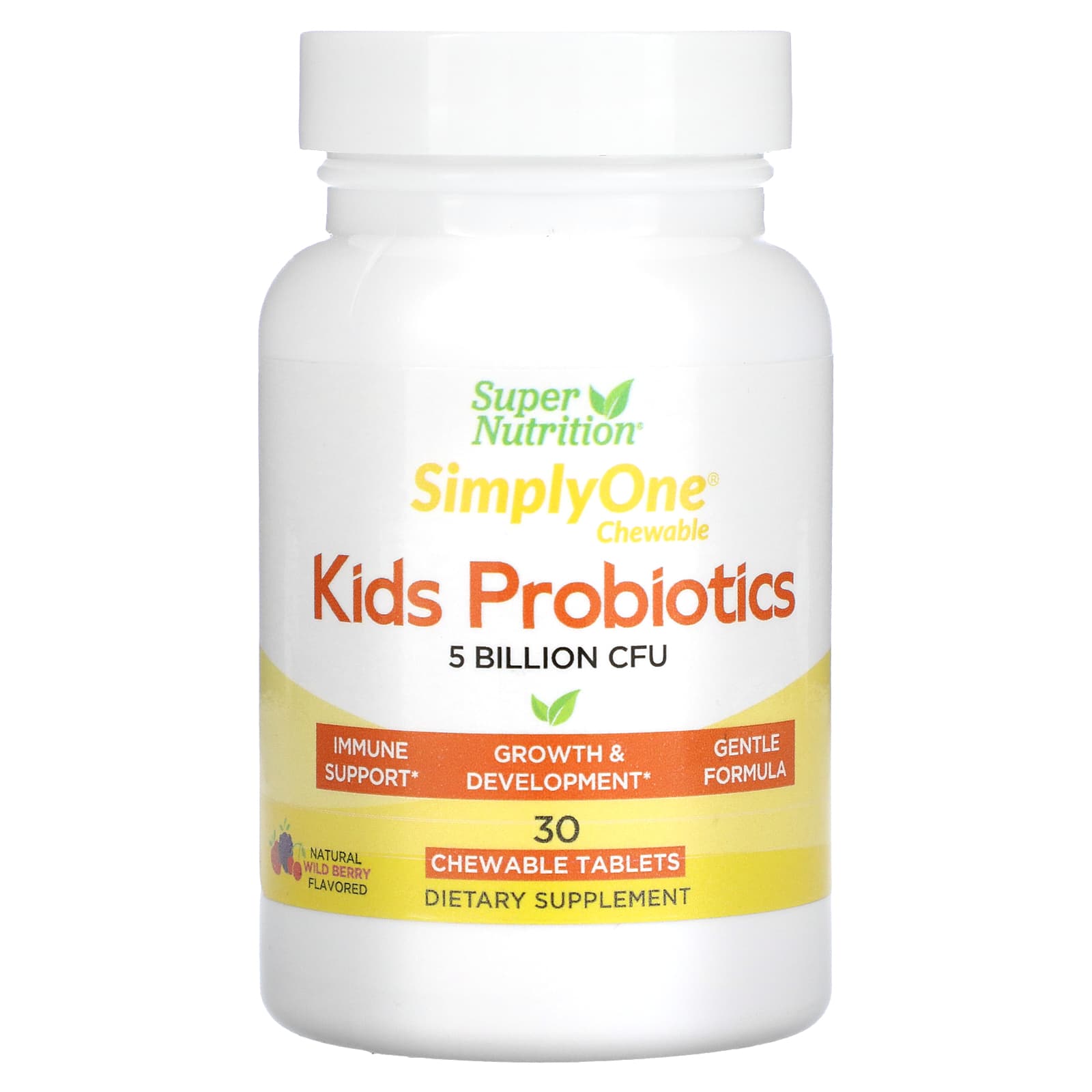 

Children s Probiotic, Wild Berry Flavor, 5 Billion CFU, 30 Chewable Tablets