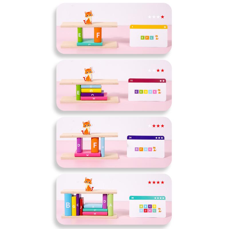 Children's Educational Jenga Letter Blocks: Quality Parent-Child Interactive Balance Toy