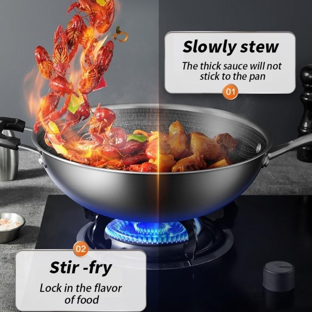 32cm Wok Pan Non-Stick Stove/induction Pan Household Stir Fry Pan  Kitchen Cookware