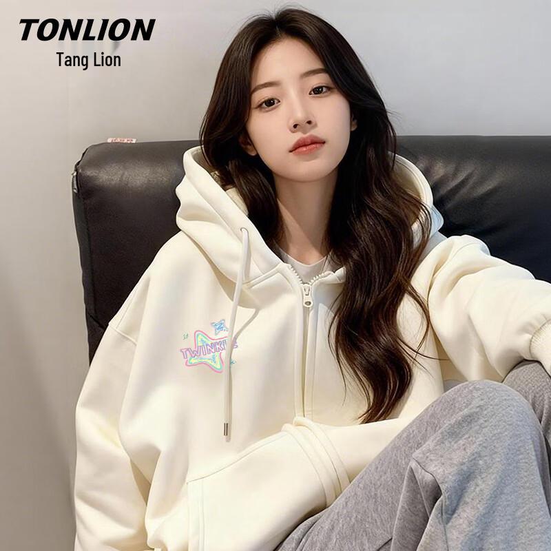 TonLion Women s Zip-Up Hoodie Sweatshirt S