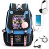 Katseye Music K-Pop Girl Group Print School Backpack for Teens Students Lightweight Water-Resistant Large Capacity Bookbag