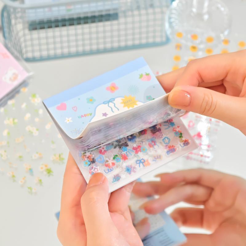 28Sheets/Book Cute Mini Graffiti Cut Film Sticker Book Creative Handbook Diy Picture Book Phone Case Nail Art Decoration Sticker