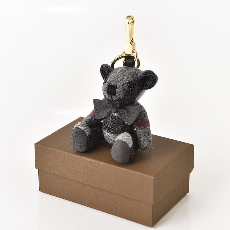 

Women s Plaid Trench Coat Bear Fleece Backpack Charm & Car Keychain Accessory