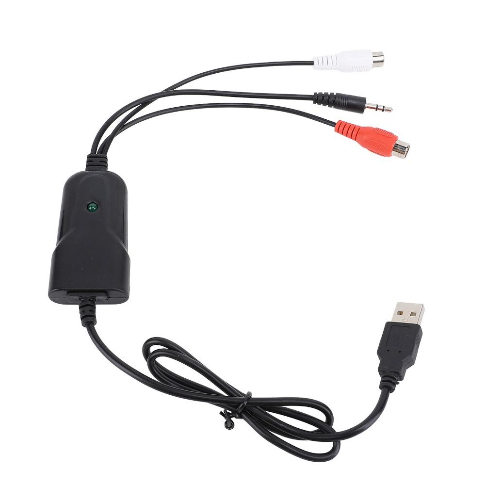 USB 2.0 Audio Capture Card 3.5mm Port Cassette Tape Converter Audio Recording