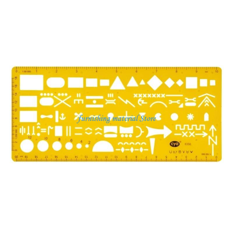 Y5GD Building Military Drawing Furniture Construction Architect Template Drafting ABS Graph Template Stencil