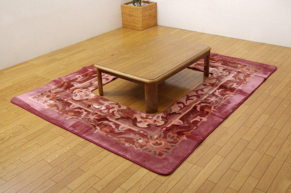 

Ikehiko Hori Kotatsu Rug Carpet 4 tatami Cattleya Rose 200 x 300 cm out part 90 x 150 Compatible with hot carpets ``H Hori Approx. (hollowed cm)